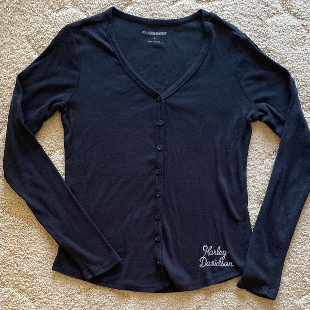 Harley-Davidson Women's Classic Black Button-Down Shirt